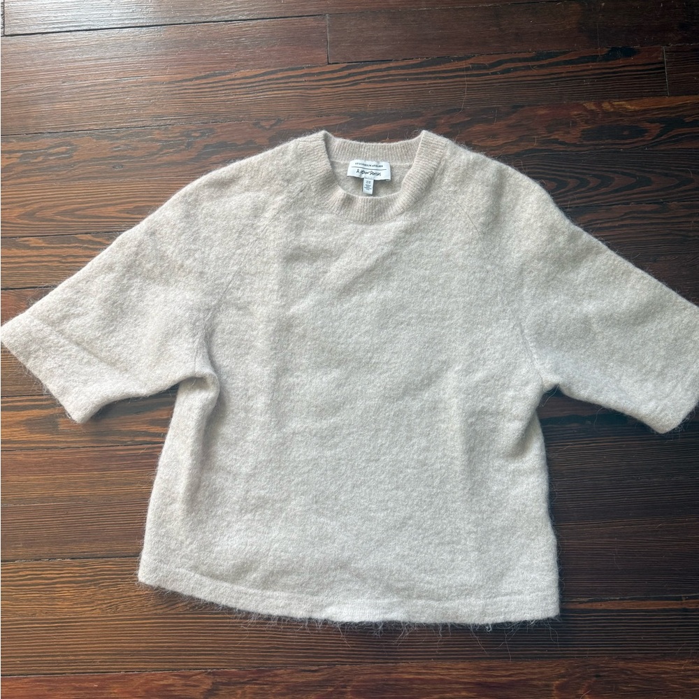 & Other Stories Wool/Alpaca blend short sleeve sweater